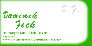 dominik fick business card